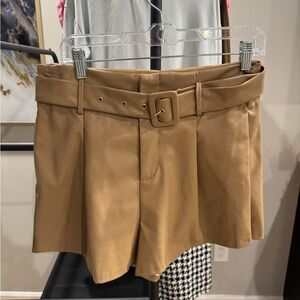 DO+BE High Waist Tan Belted Shorts